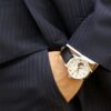 Reloj Presage Serie Japón, esfera blanca, correa de cuero, movimiento 4R, reloj automático/mecánico