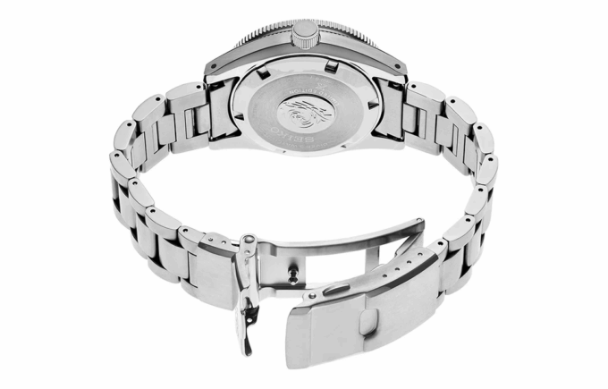 Reloj Prospex de edición limitada por el 140.º aniversario, con mecanismo mecánico, esfera blanca y correa de acero azul