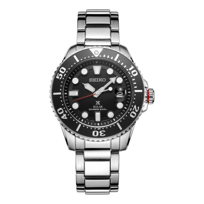 Reloj solar casual Black Warrior de 200 m