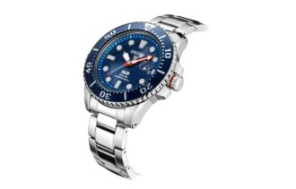 Reloj solar PADI Crossover Warrior azul casual de 200 m