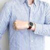 Serie para hombre con energía solar, color marrón